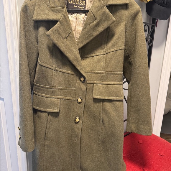 Guess Olive Green Women's Coat - Picture 2 of 4